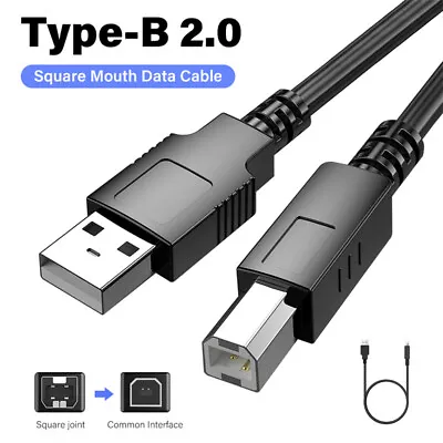USB-2.0 Cable Type-A To Type-B High Speed Cord Audio Interface Midi Keyboard 5m • $7.58
