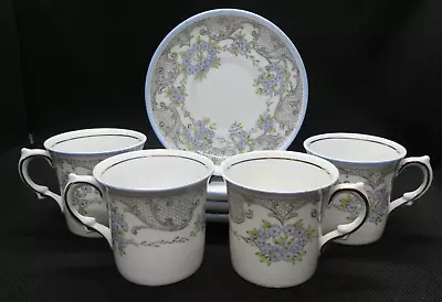 Four Vintage Salisbury Fine Bone China Coffee Cups And Saucers • $36