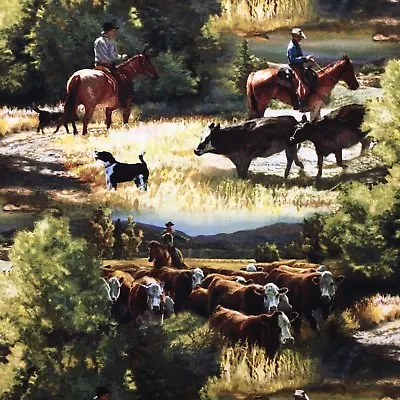 Farm Forest Cowboy Country Animals Horse Sagebush Sewing Quilting Fabric • $6.75