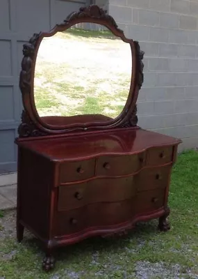 Art Nouveau Mahogany Mirrored Dresser • $995