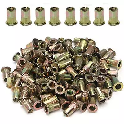 100pcs Carbon Steel Metric M6 Rivet Nuts Threaded Rivet Insert Nutsert Rivnut... • $18.07