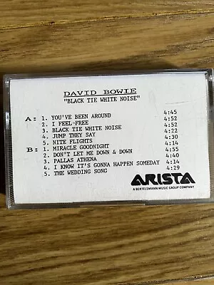 David Bowie Black Tie White Noise Cassette Tape 1993 Arista Advance Copy Promo • £15.99