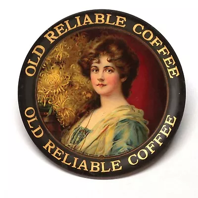 Old Reliable Coffee Advertising Pocket Mirror Vintage Style • $15