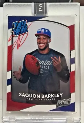 $1688.63 • Buy Saquon Barkley 2018 Panini Instant RC Next Day RED INK Autograph Auto #'d 3/5