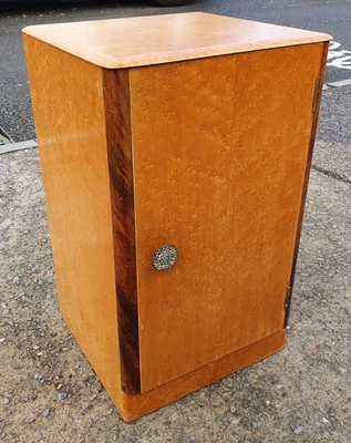 £95 • Buy Vintage Birdseye Maple Veneered Bedside Cabinet        Free Uk Postage