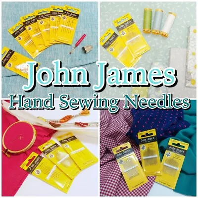 £2.25 • Buy Hand Sewing Needles JOHN JAMES Quality Quilting + Craft Needle Packs 