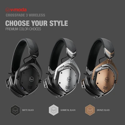 $289.99 • Buy V-MODA Crossfade 3 Wireless AptX HD Headphones For Studio, DJ & Gaming ~ XFBT3