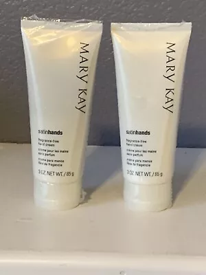 Mary Kay Satin Hands Fragrance-free Hand Cream 3oz Lot Of 2 • $20.95