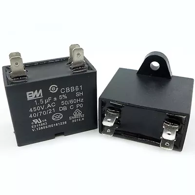 CBB61 Air Conditioning Fan Motor Start Run Capacitors 450VAC 1.2uF 1.5uF To 12uF • £63.85