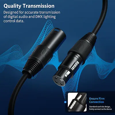 Mogami 3080 AES/EBU Digital Black Cable 110 Ohm | HIFI XLR Male To Female. • $15.95
