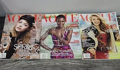 Lot Of 11 Magazines Vanity Fair Vogue Bazaar 2012-2015 • $17