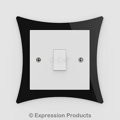 Double / Single Light Switch Plug Socket Back Plate Finger Surround Panel (009) • £3.79