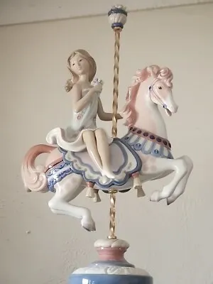 Lladro Porcelain #1469 'Girl On Carousel Horse' Figurine  EUC • $327.97
