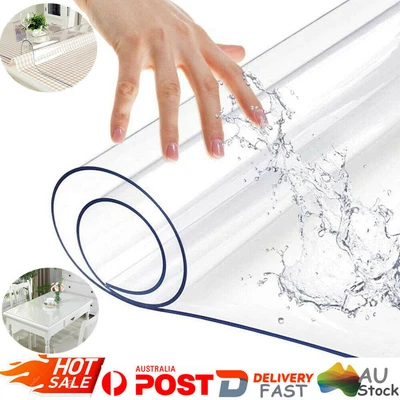 $28.99 • Buy 160X90CM PVC Tablecloth Protector Table Cover Dining Table Cloth Crystal Plastic