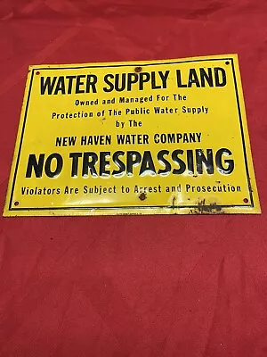 Vintage Original 1975 No Trespassing Embossed Metal Sign • $45