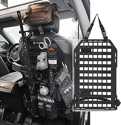 Tactical Rigid MOLLE Panel Vehicle Seat Back Gun Rack Organizer Storage 14*21in • $36.99
