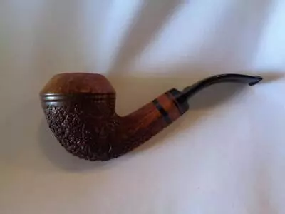 Handmade Italian Briar Mastro De Paja Partially Rusticated Bent Bulldog Pipe • $150