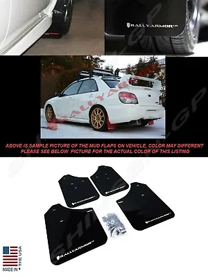 Rally Armor Black Mud Flaps W/ White Logo For 2002-2007 Impreza WRX STI Sedan • $146.50