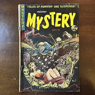 Mister Mystery #7 (1952) - Golden Age Horror! PCH! Skull Cover! GGA Good Girl! • $1050