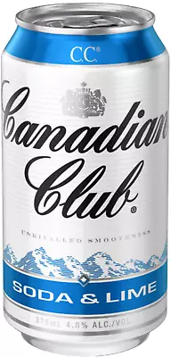 Canadian Club Soda & Lime 375ml Can Pack Of 6 • $33.90