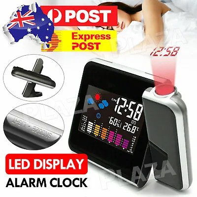 Alarm Clock Smart Digital LED Projection Temperature Time Projector LCD Display • $13.95