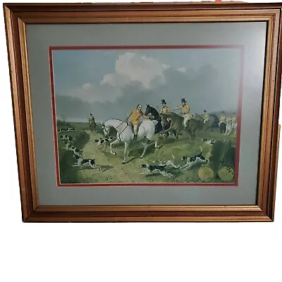 VTG English Fox Hunting Print J.F. Herring 1858 Professionally Framed & Matted  • £80.76