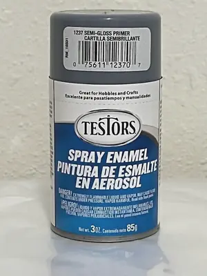 Testors Spray Paint ~ Gray  Semi-Gloss Primer 1237T   Enamel 3oz Rust-Oleum Grey • $6.50