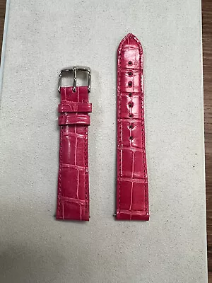 Authentic Michele Pink Alligator Band Strap 18mm • $59