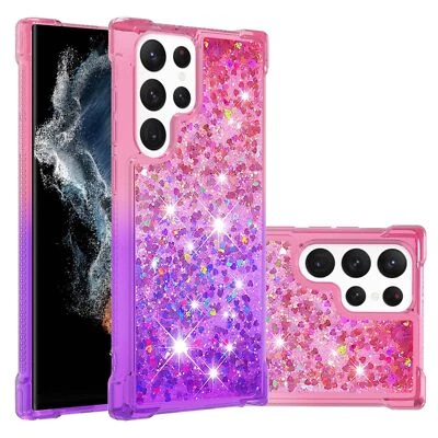 $12.99 • Buy For Samsung S23/S22/S21/S20 FE Ultra S10 S9 Plus Clear Case Liquid Glitter Cover