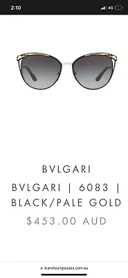 Bvlgari | 6083 | Black/pale Gold • $250