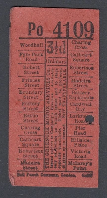 £1.99 • Buy Vintage Ticket Greenock Motor Services Bus 3.5d Woodhall Ticket Bell Punch