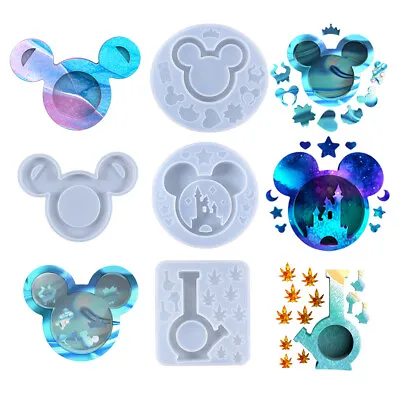 £3.59 • Buy Large Mickey Mouse Silicone Resin Epoxy Casting Round Coaster Mold Craft Mould