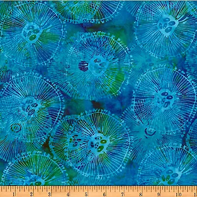 Hoffman Jelly Fish Batiks By McKenna Ryan By Half Yard  MR53-507-Reef • $6.25