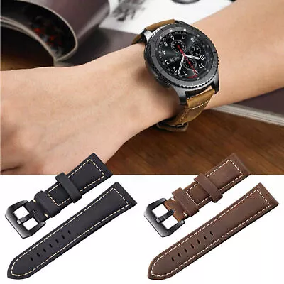 Quality Genuine Leather Watch Band Strap Bracelet For Samsung Galaxy Watch 46mm • $32.55