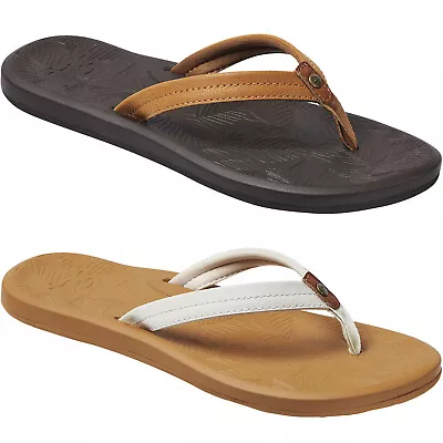 £38 • Buy Reef Womens Tides Vegan Leather Summer Beach Pool Sandals Thongs Flip Flops