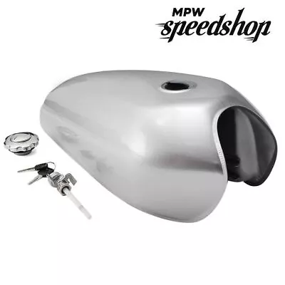 Motorcycle Cafe Racer Fuel Gas Tank 9L / 2 Gallons For Honda CG 125 - Silver • £53.67