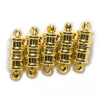 Magnetic Barrel Clasps 5 Plated Brass Jewelry Bracelet Necklace Connector • $7.99