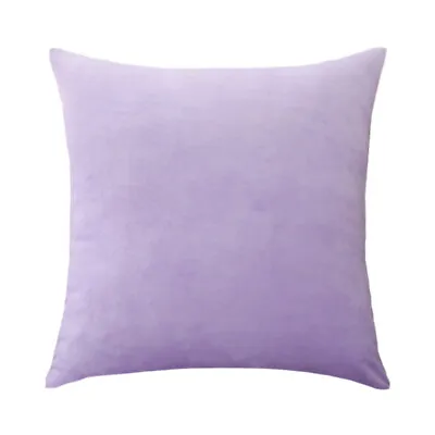 Soft Velvet Pillow Case Solid Bright Color Smooth Cushion Cover Sofa Decoration • $9.99