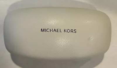 Michael Kors New York Sunglasses/Glasses Hard Oversized Clamshell Case WHITE • $9.49