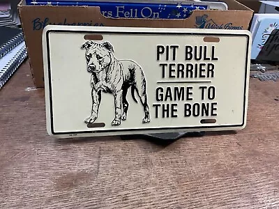 License Plate Tag Novelty Wofford College ? Pitt Bull Terrier Game To The Bone • $19.25