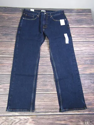 Denizen Levi's NEW NWT Mens 285 Relaxed 34x32 Dark Blue Denim Jeans Straight • $19.99