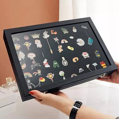 Pin Display Case Dustproof Medal Shadow Box For Home NEW • $17.13