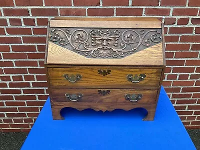 Vintage English Oak Childs Or Miniature Desk • $375