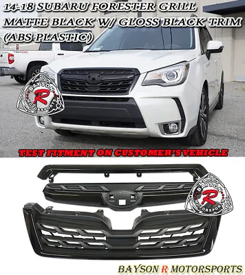 Fits 14-18 Subaru Forester OE-Style Matte Black Front Grille (ABS) • $118.99