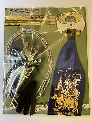Vintage NOS Child's Western Toy BAR-X-RANCH Cowboy Tie Set • $49.95