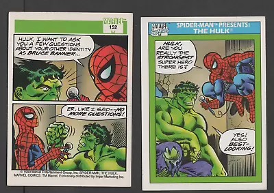 1990 Marvel Universe Series 1 #152 Presenting The Hulk Trading Card NEW Card • $1.89