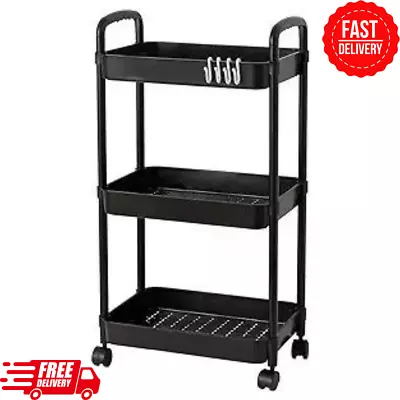 3-Tier Rolling Cart Multifunctional Utility Cart With Wheels • $25.95