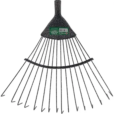 Replacement 16 Tooth Lawn Rake Head Garden Carbon Steel Grass Leaves Leaf Lawn • £6.90