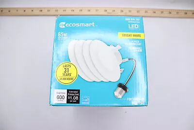 (4-Pk) EcoSmart Integrated LED Recessed Light Trim New Construction/Remodel 4  • $19.98