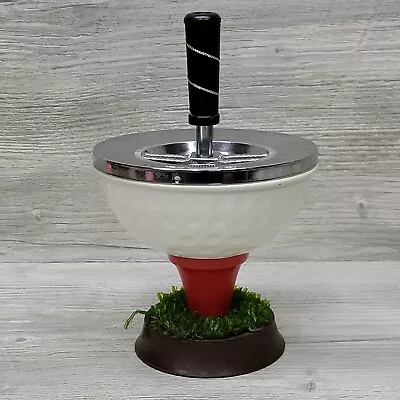 VTG Spin Ashtray Golfers Golf Ball RARE Mid Century Modern Man Cave Gift Smoker • $68.99